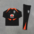 Ensemble d’entraînement Brésil noir et orange, vue de face