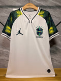 Maillot Brésil blanc tropical, vue de dos